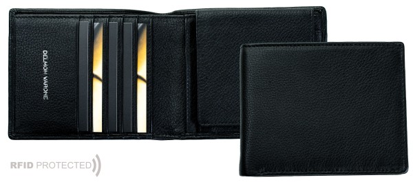 Design Herren Geldbörse mit RFID Schutz in NAPPALINO SOFT schwarz