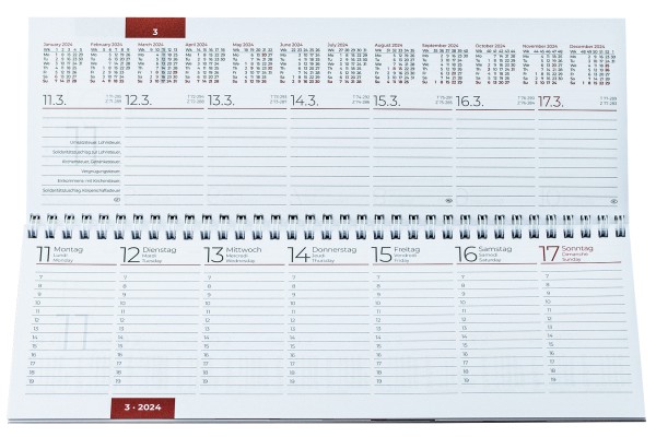 Ersatzartikel 2026 / Tischquerkalender