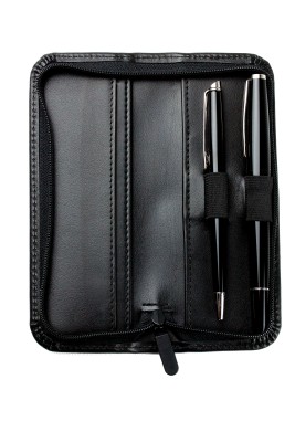 RV-Schreibgeräteetui PREMIUM LEDER BOXCALF schwarz (glatt)