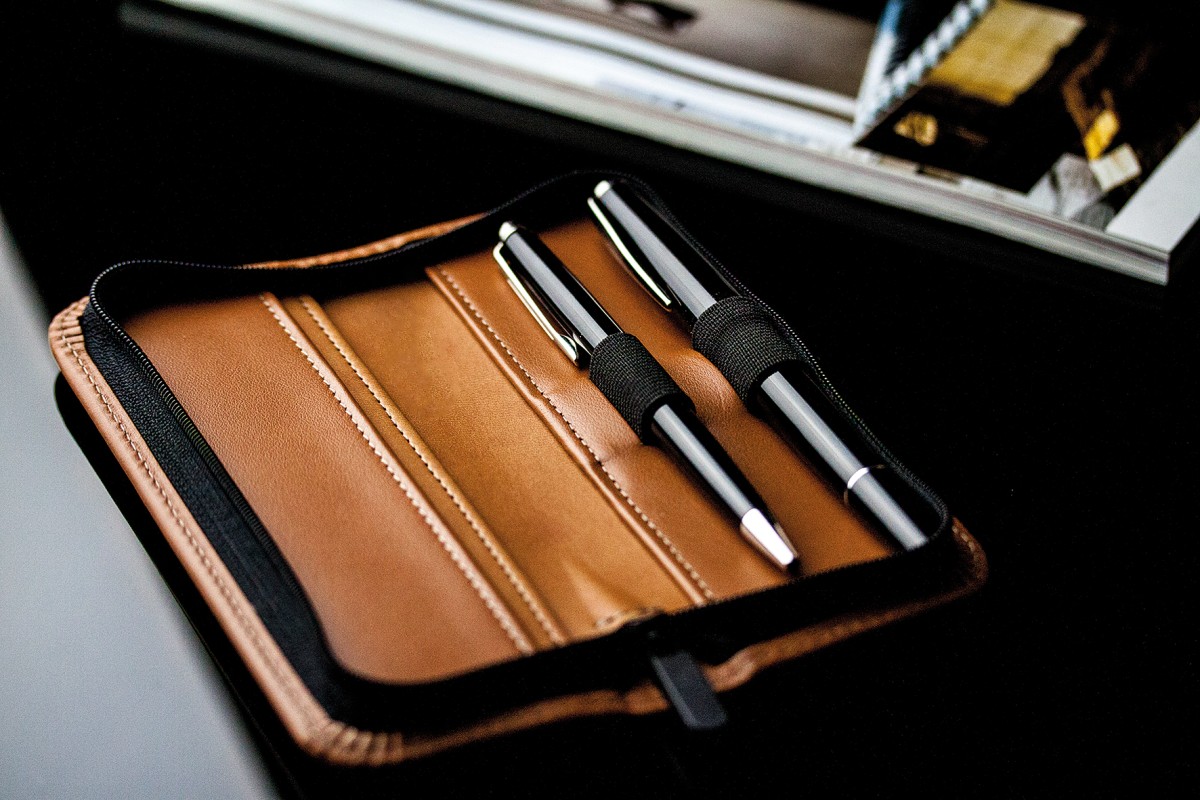 RV-Schreibgeräteetui PREMIUM LEDER BOXALF cuoiobraun (glatt)