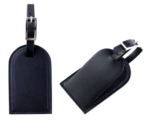 Kofferanhänger PREMIUM LEDER BOXCALF schwarz (glatt)