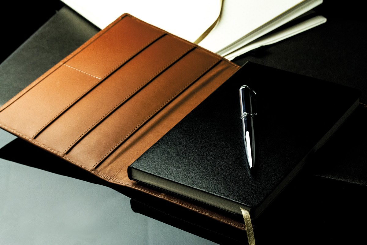 Notizbuch DIN A5 schmal | Echtleder | BOXCALF hellbraun