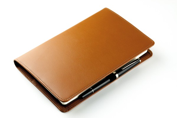 Notizbuch cirka DIN A5 (auswechselbar) PREMIUM LEDER BOXALF cuoiobraun (glatt)