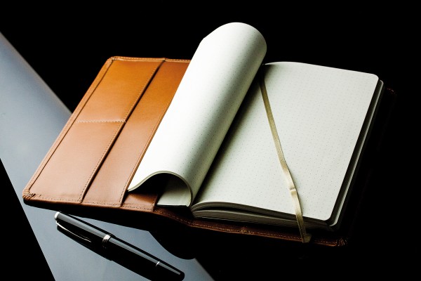 Notizbuch cirka DIN A5 (auswechselbar) PREMIUM LEDER BOXALF cuoiobraun (glatt)