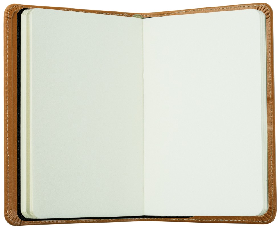 Notizbuch Pocket Format | Echtleder | BOXCALF hellbraun