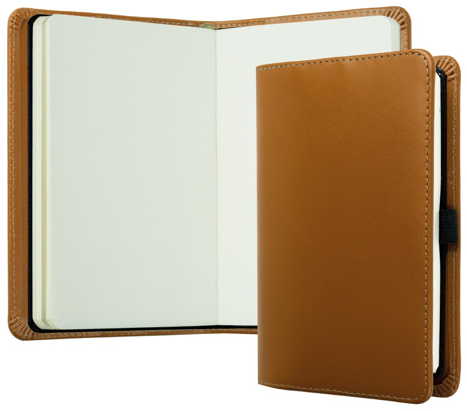 Notizbuch Pocket Format | Echtleder | BOXCALF hellbraun