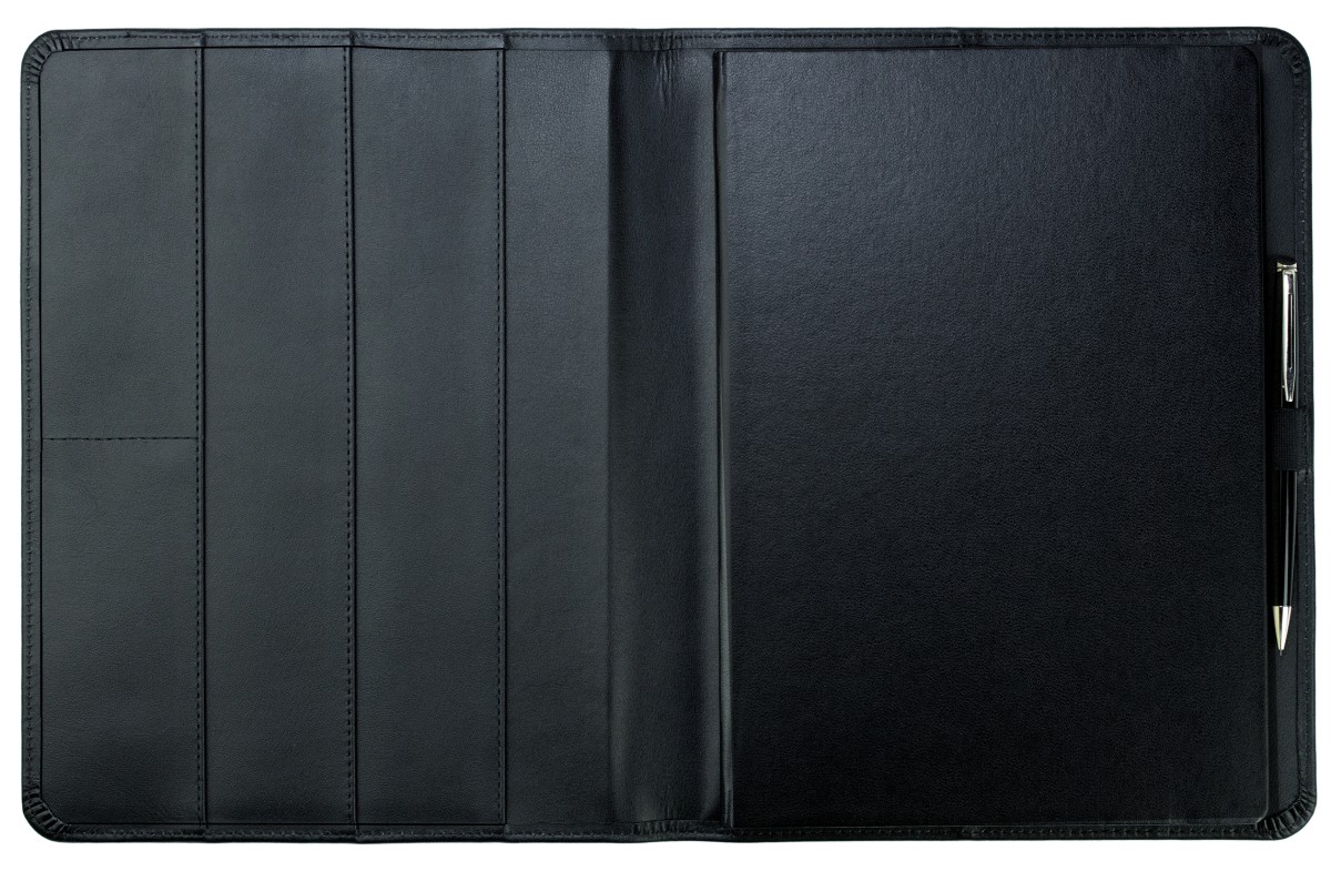 Notizbuch DIN B5+ | Echtleder | BOXCALF schwarz