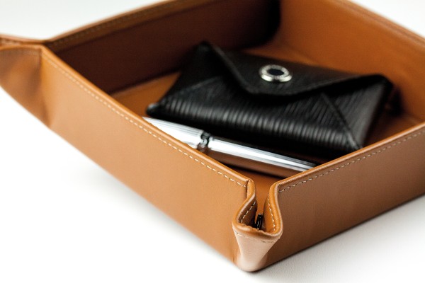 Taschenleerer PREMIUM LEDER BOXCALF cuoiobraun (glatt)