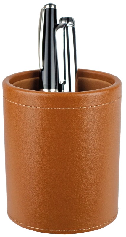 Stifteköcher PREMIUM LEDER BOXCALF cuoiobraun (glatt)