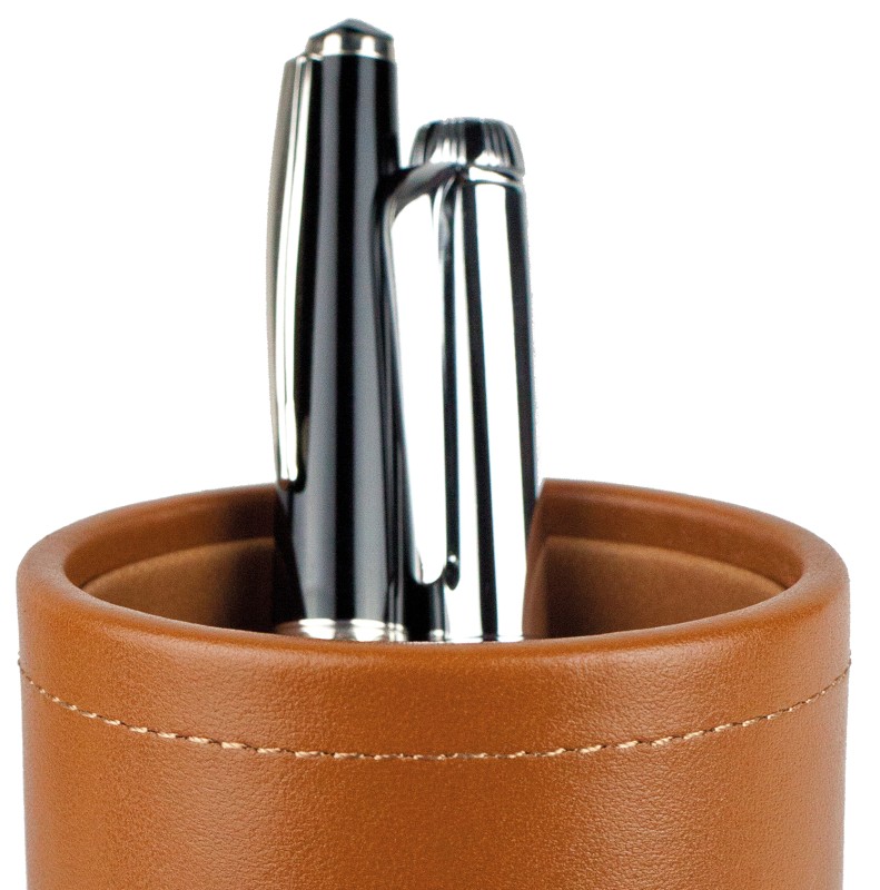 Stifteköcher PREMIUM LEDER BOXCALF cuoiobraun (glatt)