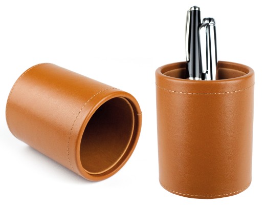 Stifteköcher PREMIUM LEDER BOXCALF cuoiobraun (glatt)