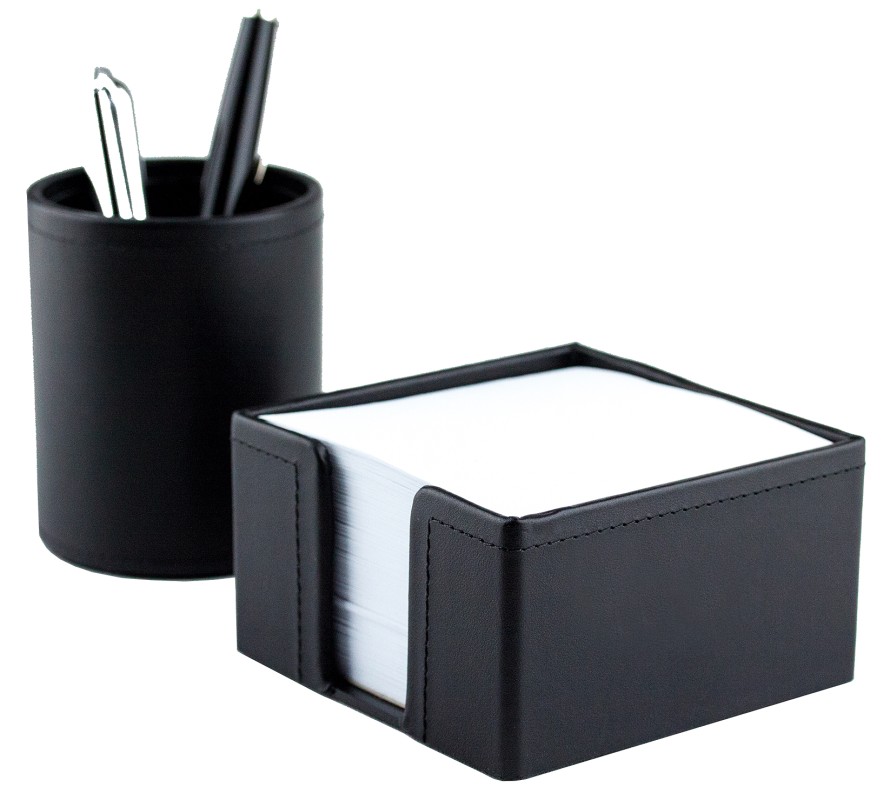 Zettelkasten PREMIUM LEDER BOXCALF schwarz (glatt)