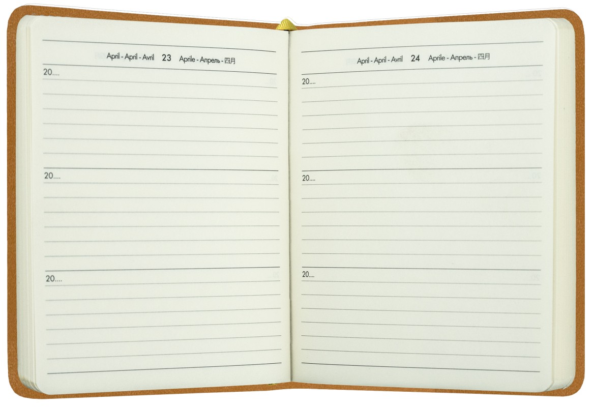 3 Jahreskalender (vergleichend) PREMIUM LEDER BOXCALF cuoiobraun (glatt)