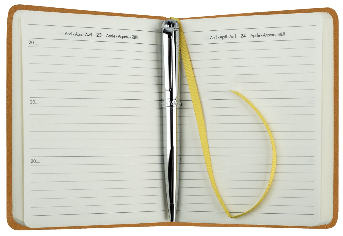 3 Jahreskalender (vergleichend) PREMIUM LEDER BOXCALF cuoiobraun (glatt)