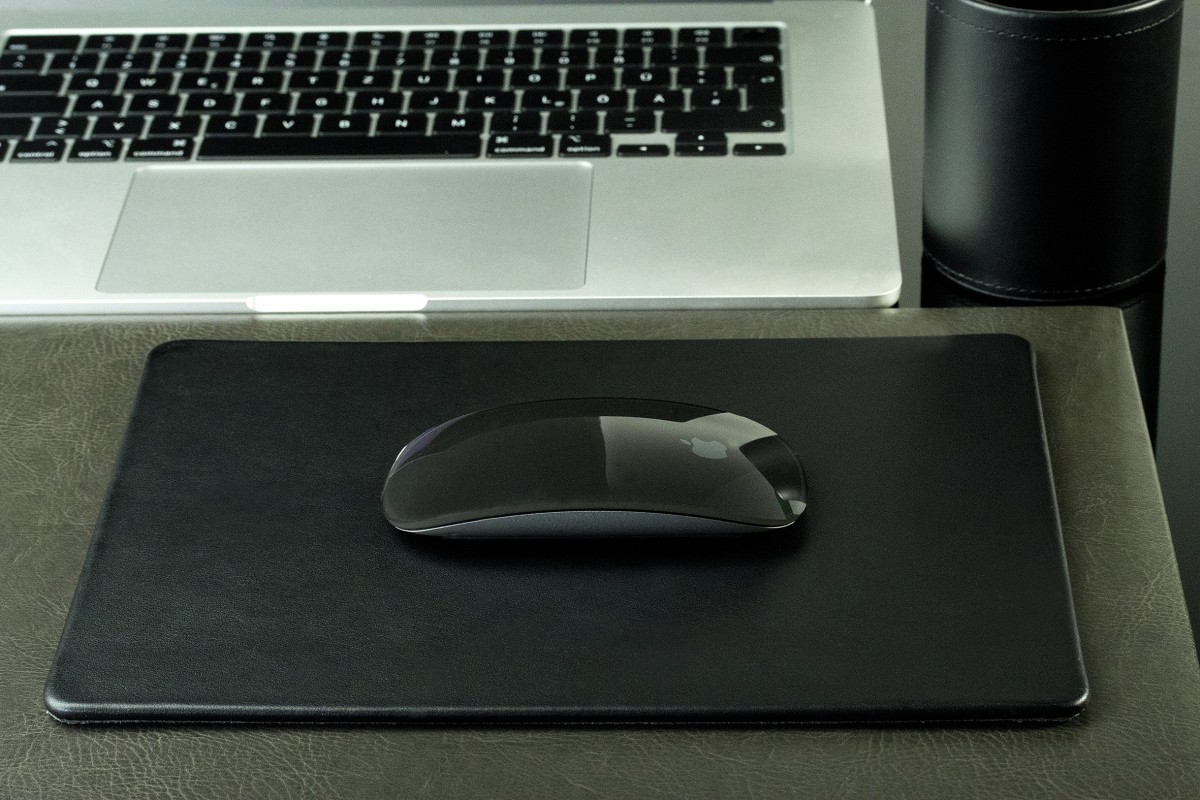 Mousepad PREMIUM LEDER BOXCALF schwarz (glatt)