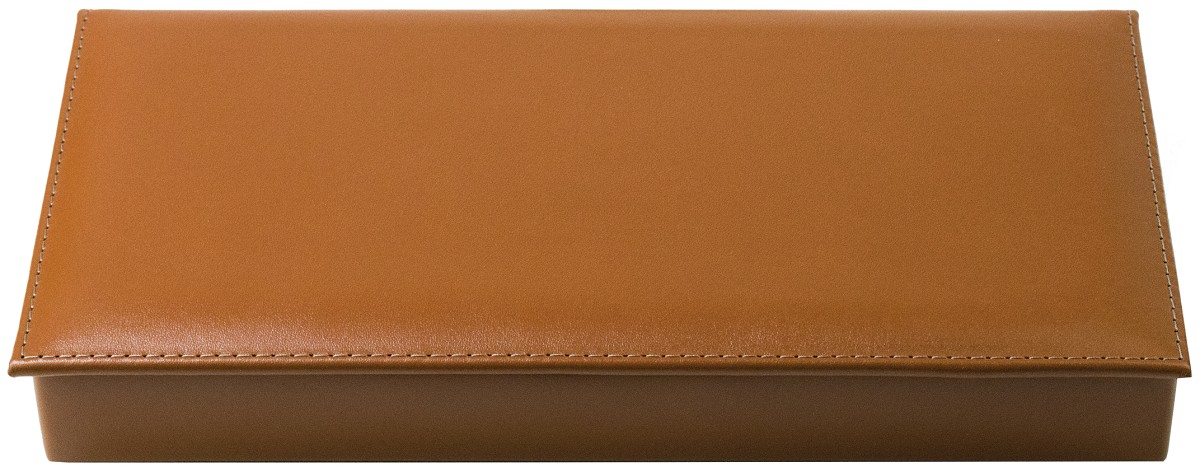Ablagekasten mit Deckel PREMIUM LEDER BOXCALF cuoiobraun (glatt)