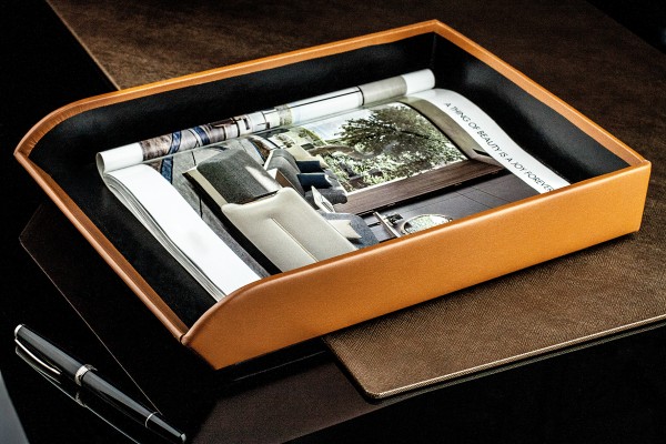 Briefablagekasten PREMIUM LEDER BOXCALF cuoiobraun (glatt)