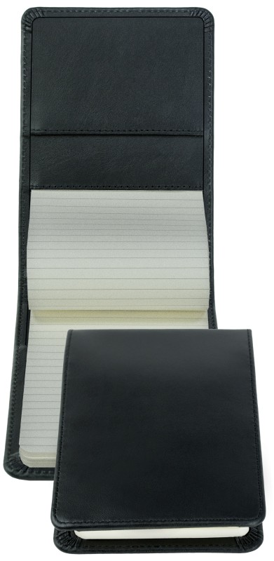 Notizblock Pocket Format | Echtleder | BOXCALF schwarz
