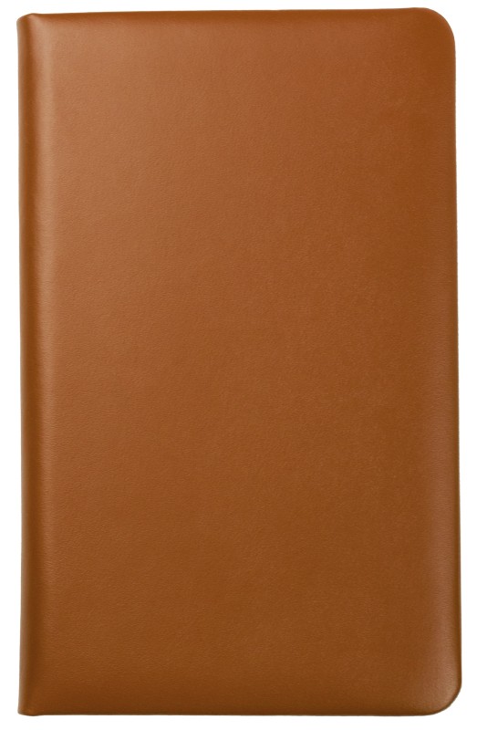 Notizbuch DIN A5 schmal (gebunden) | Echtleder | BOXCALF hellbraun