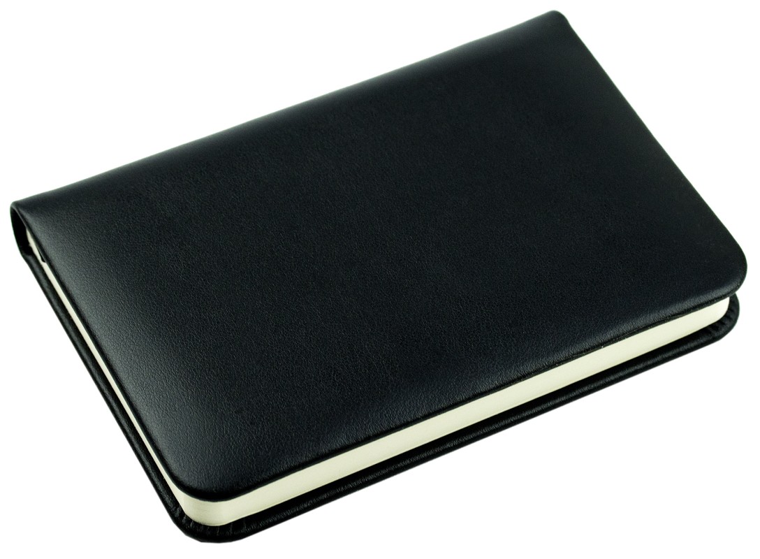 Notizbuch Pocket Format (gebunden) | Echtleder | BOXCALF schwarz