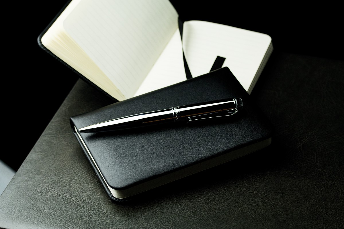 Notizbuch Pocket Format (gebunden) | Echtleder | BOXCALF schwarz