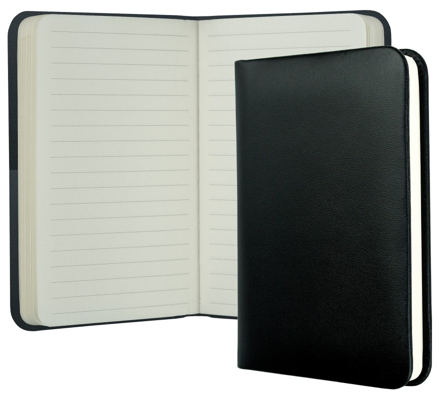 Notizbuch Pocket Format (gebunden) | Echtleder | BOXCALF schwarz