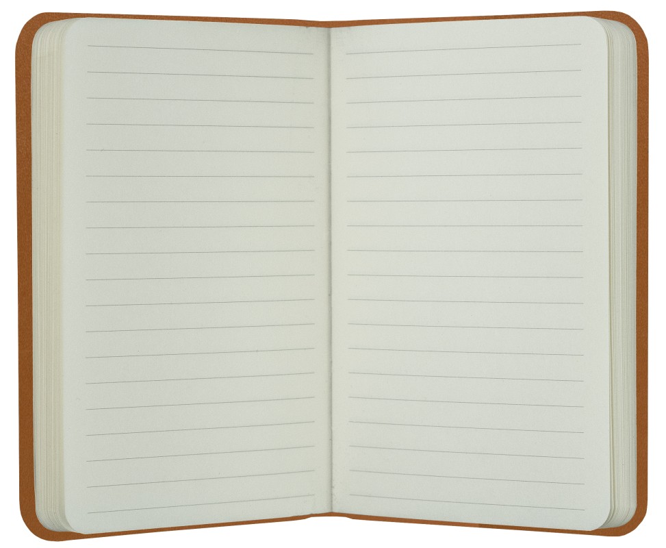 Notizbuch Pocket Format (gebunden) | Echtleder | BOXCALF hellbraun