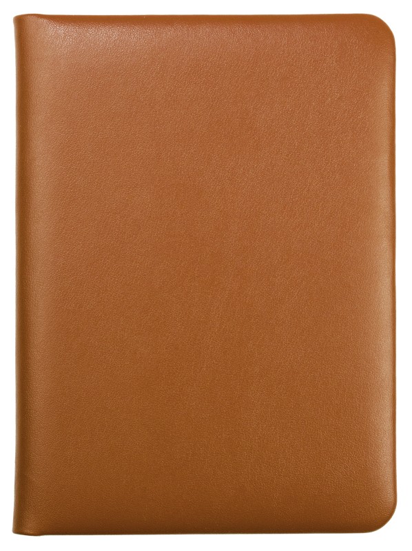 Adressbuch DIN A6+ (gebunden) | Echtleder | BOXCALF hellbraun