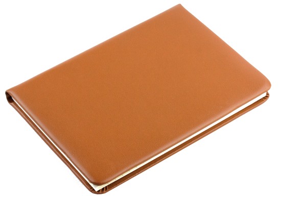Adressbuch DIN A6 (gebunden) PREMIUM LEDER BOXCALF cuoiobraun (glatt)