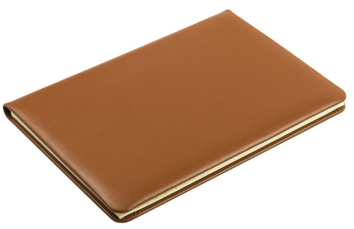 Adressbuch DIN A5 (gebunden) | Echtleder | BOXCALF hellbraun