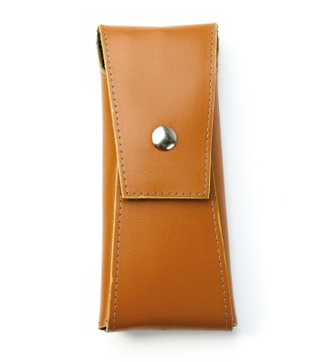 Schreibgeräteetui mit Druckknopfverschluß PREMIUM LEDER BOXCALF cuoiobraun (glatt)