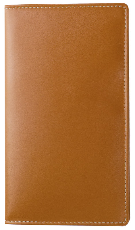 Leporello Faltkalender deutsch 2027 PREMIUM LEDER BOXCALF cuoiobraun (glatt)