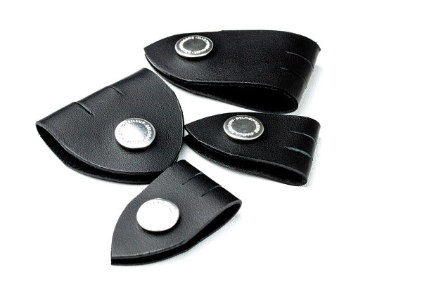 Kabel Organizer Set - Kabelbinder 4-teilig PREMIUM LEDER BOXCALF schwarz
