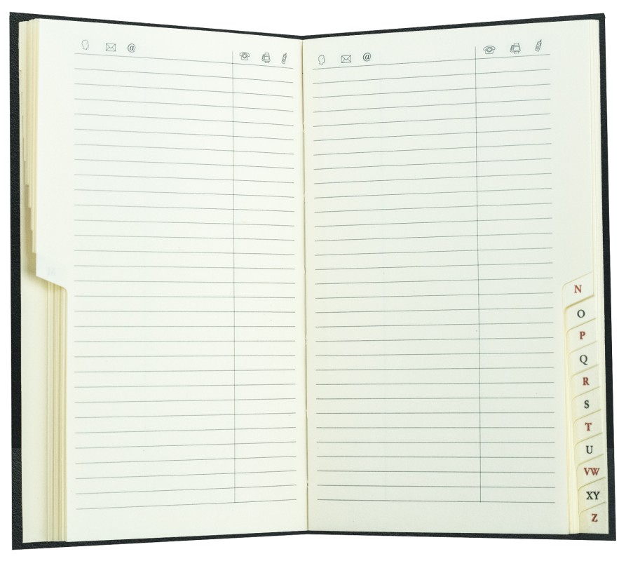 Adressbuch Pocket Format (gebunden) | Echtleder | BOXCALF schwarz