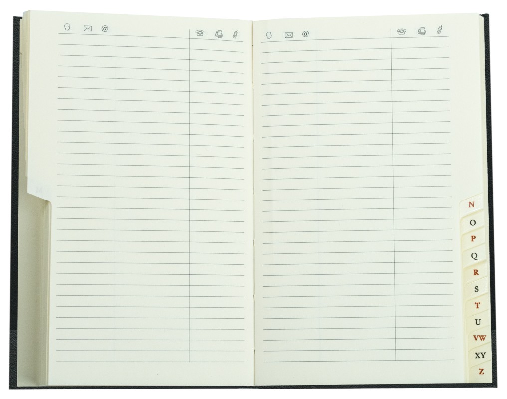 Adressbuch Pocket Format (gebunden) | Echtleder | BOXCALF schwarz