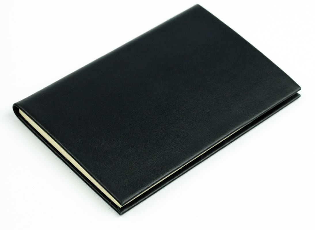 Adressbuch Pocket Format (gebunden) | Echtleder | BOXCALF schwarz