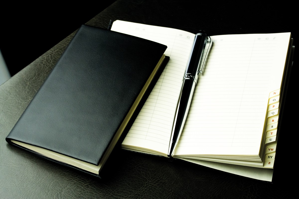 Adressbuch Pocket Format (gebunden) | Echtleder | BOXCALF schwarz