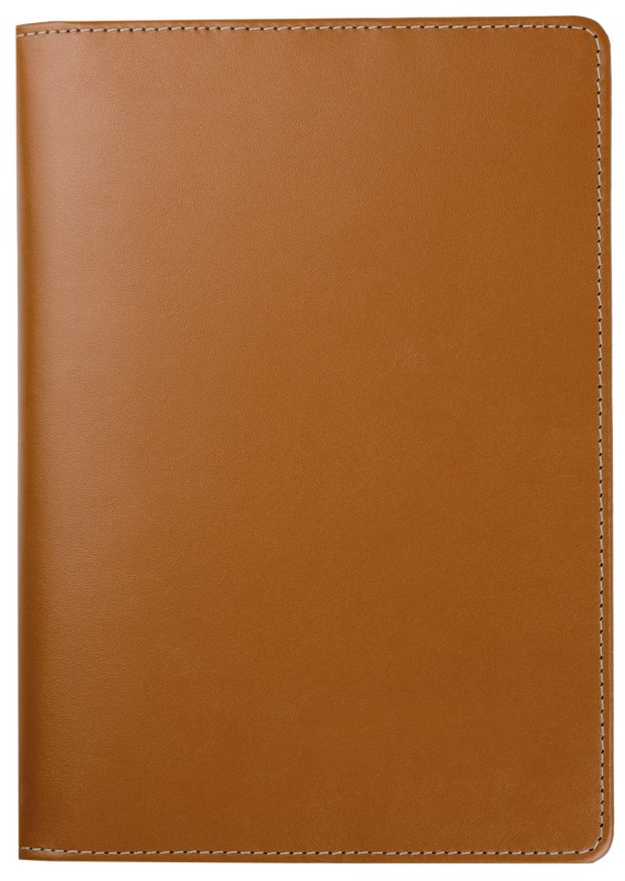 Kalenderbuch DIN A5 für das Jahr 2027 PREMIUM LEDER BOXCALF cuoiobraun (glatt)