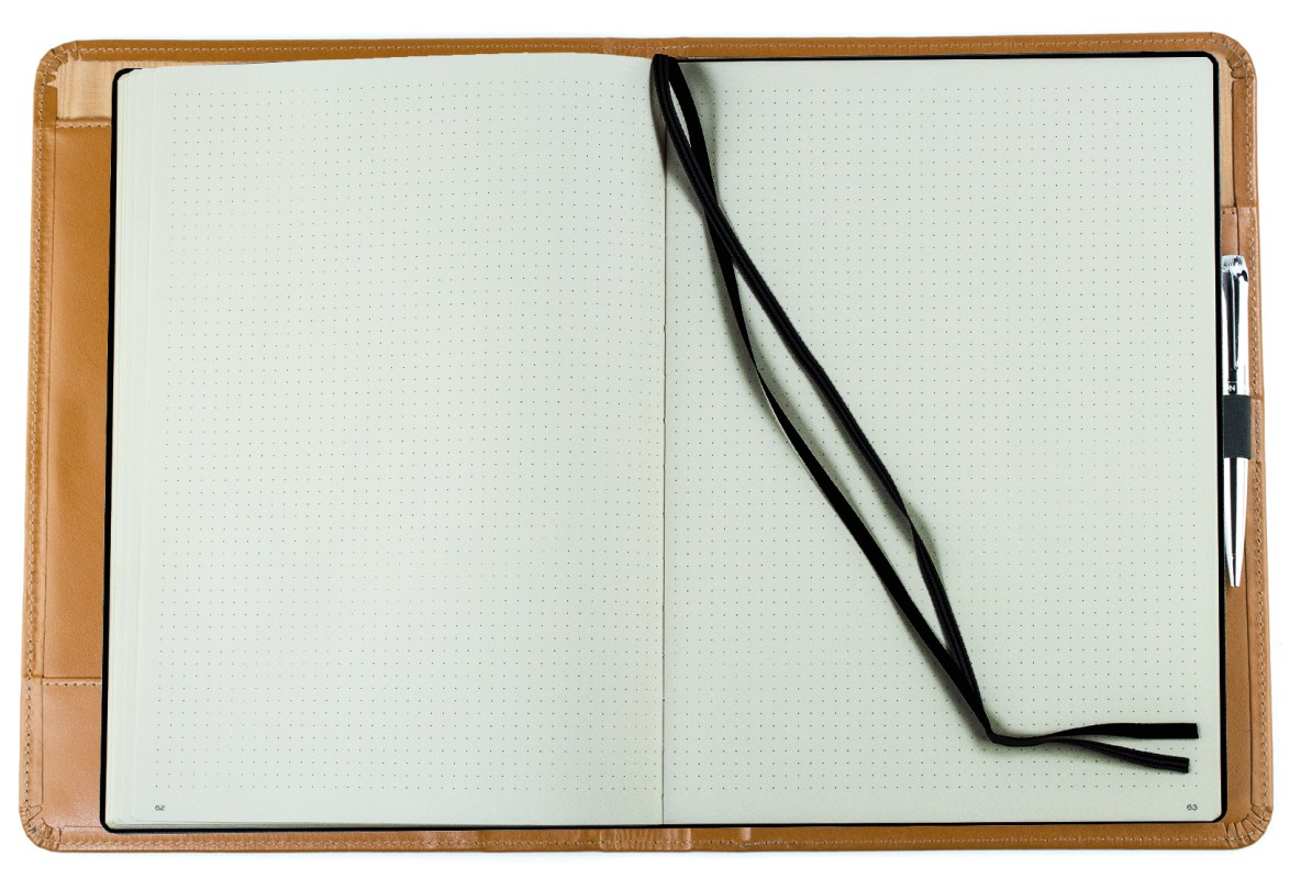 Notizbuch DIN A4+ | Echtleder | BOXCALF hellbraun