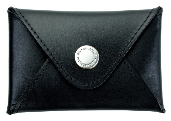 Night Out Wallet / Mini Börse / Kartenetui PREMIUM LEDER BOXCALF schwarz (glatt)