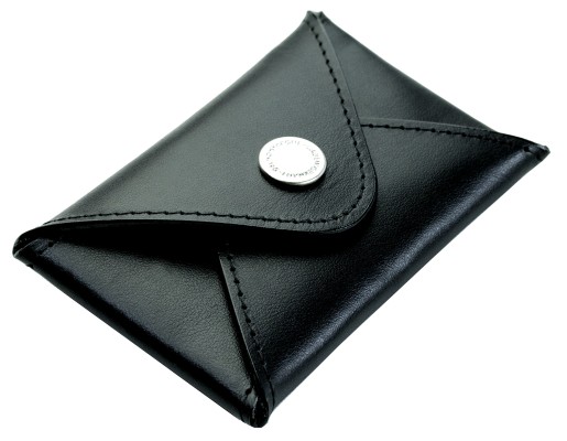 Night Out Wallet / Mini Börse / Kartenetui PREMIUM LEDER BOXCALF schwarz (glatt)