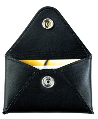 Night Out Wallet / Mini Börse / Kartenetui PREMIUM LEDER BOXCALF schwarz (glatt)
