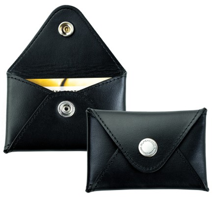 Night Out Wallet / Mini Börse / Kartenetui PREMIUM LEDER BOXCALF schwarz (glatt)