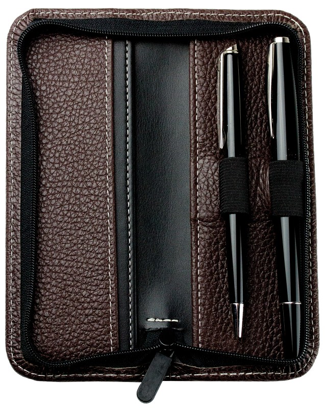 RV-Schreibgeräteetui PREMIUM LEDER SOFT GRAIN dunkelbraun (genarbt)