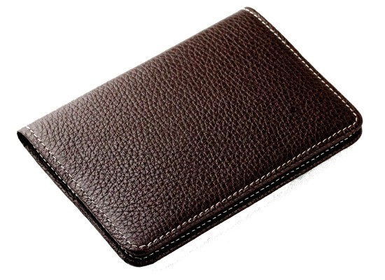 Reisepass / Impfausweis Etui PREMIUM LEDER SOFT GRAIN dunkelbraun (genarbt)