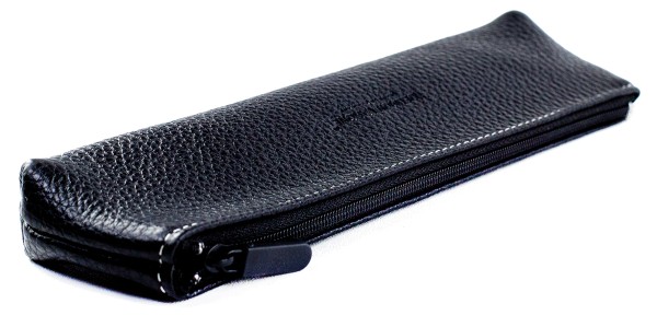 Schlamperetui small PREMIUM LEDER SOFT GRAIN schwarz (genarbt)