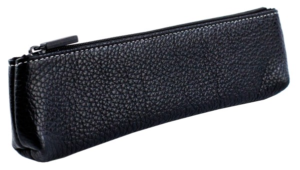 Schlamperetui small PREMIUM LEDER SOFT GRAIN schwarz (genarbt)