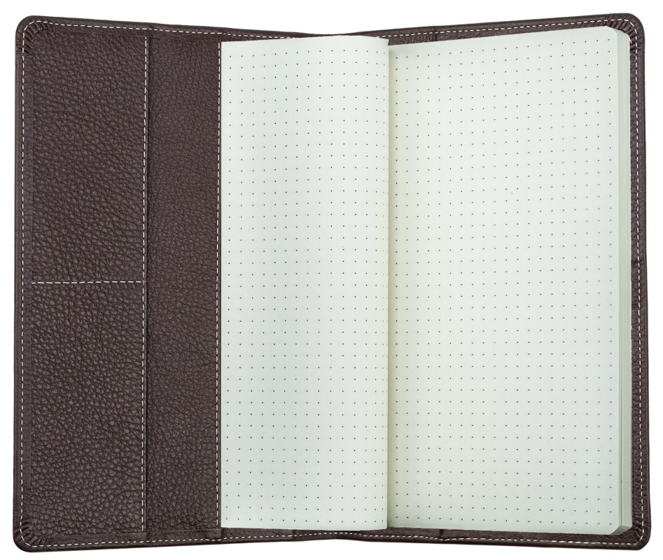 Notizbuch DIN A5 schmal | Echtleder | SOFTGRAIN dunkelbraun