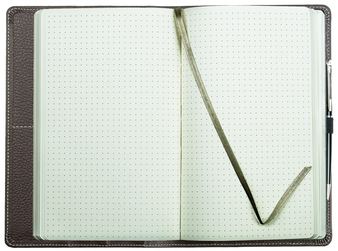 Notizbuch DIN A5 schmal | Echtleder | SOFTGRAIN dunkelbraun