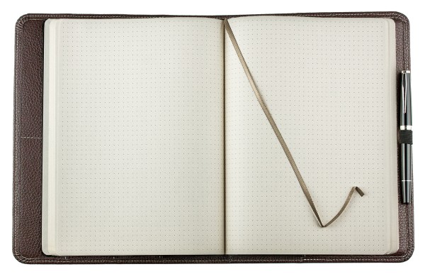 Notizbuch cirka DIN B5 PREMIUM LEDER SOFT GRAIN dunkelbraun (genarbt)